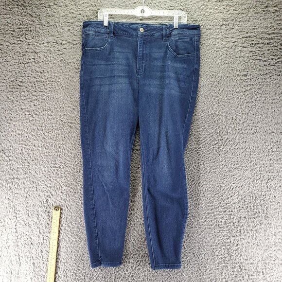 KanCan Jeans Womens 18 Blue Skinny Stretch Cotton Blend Denim - Picture 1 of 10